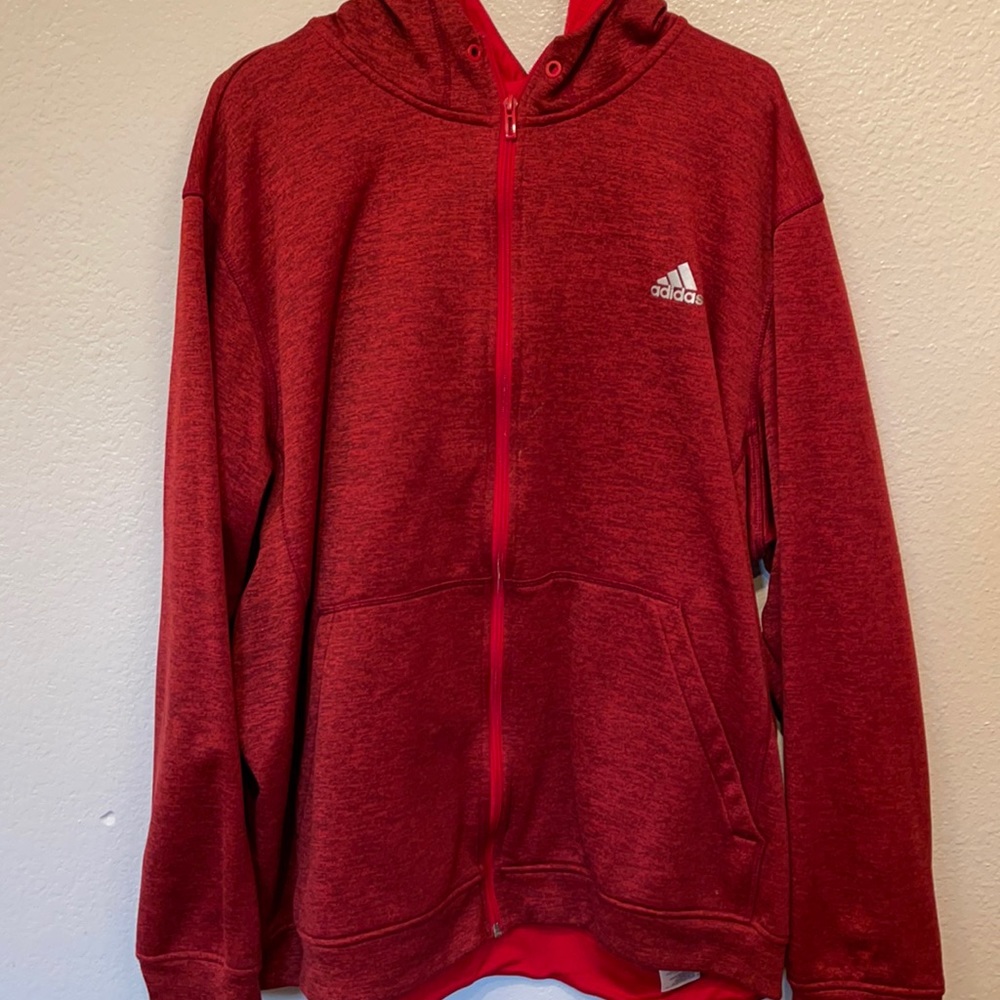 Adidas red hoodie